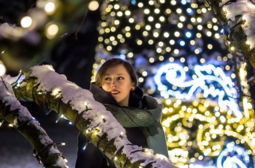 Ela modelka nocny portret bokeh gdansk tamron 90mm kompresja perspektywy