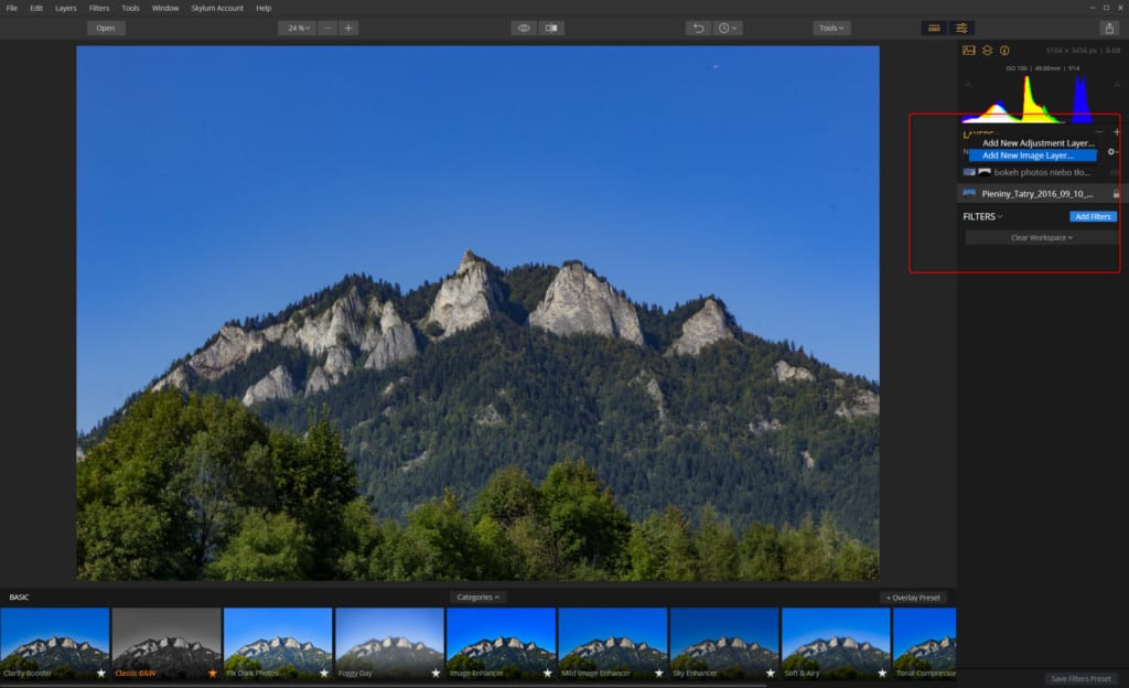 luminar 2018 darmowe tła dodawanie warstwy zdjęcia