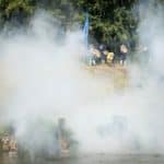 Bitwa Twierdza Wisłoujście 2018 armaty ogien