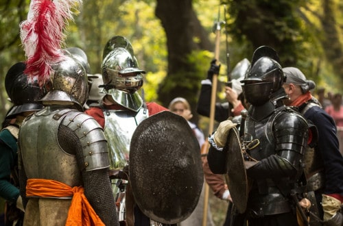 Reportaż wydarzeń Bitwa Twierdza Wisłoujście 2018 rycerze