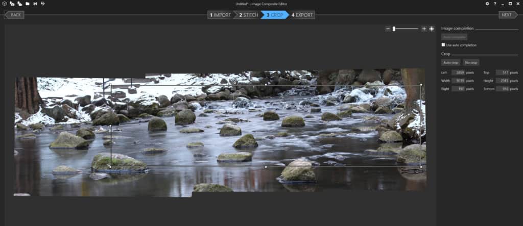 Jak zrobić zdjęcie panoramiczne - Image Composite Editor - autuzupełnienie