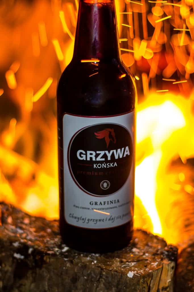 Fotografia produktowa butelki piwa - Browar Końska Grzywa