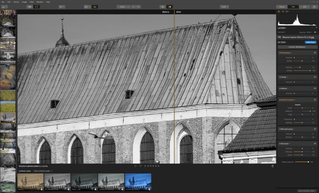 Jak wyostrzyć zdjęcie Details Enhancer - średnie detale