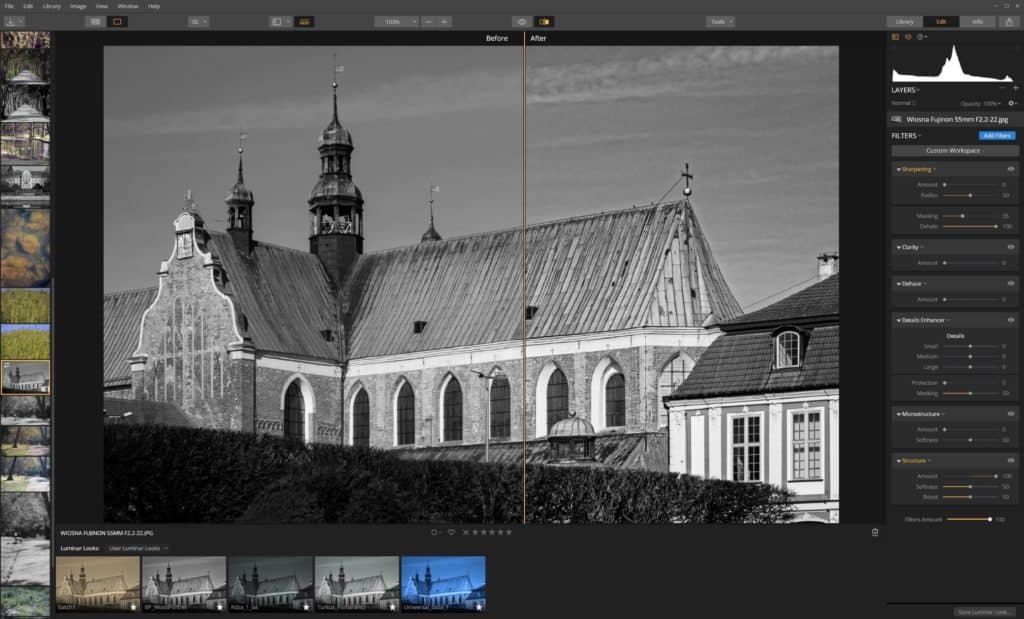 Jak wyostrzyć zdjęcie Luminar -filtr struktura