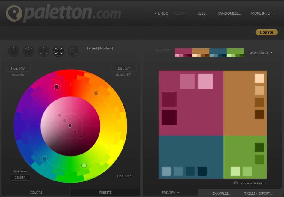 Kolorowanie zdjęć - cztery kolory