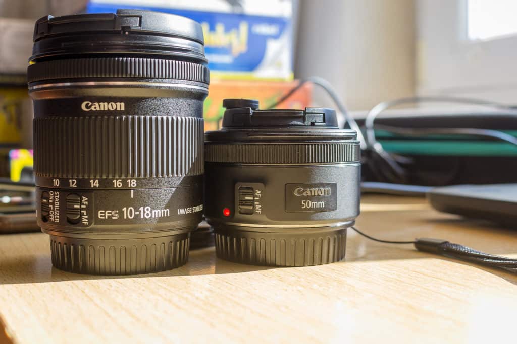 Canon 10-18 vs Canon 50mm wielkość