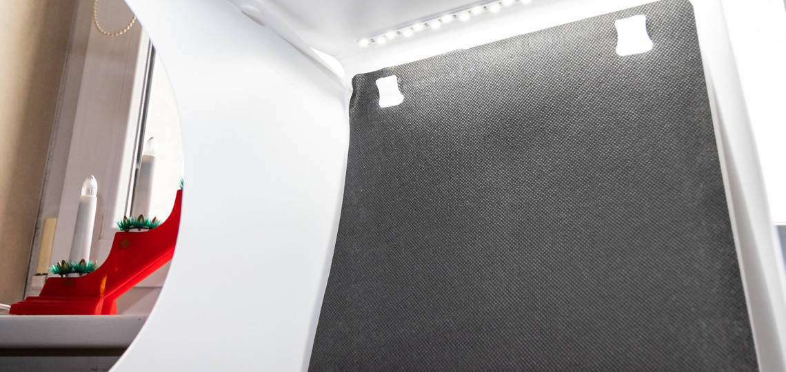 Tani namiot bezcieniowy do fotografii produktowej-diody led z czarnym tłem