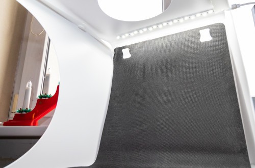 Tani namiot bezcieniowy do fotografii produktowej-diody led z czarnym tłem