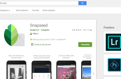 Snapseed - apka do zdjęć na telefon - darmowa obróbka fotografii