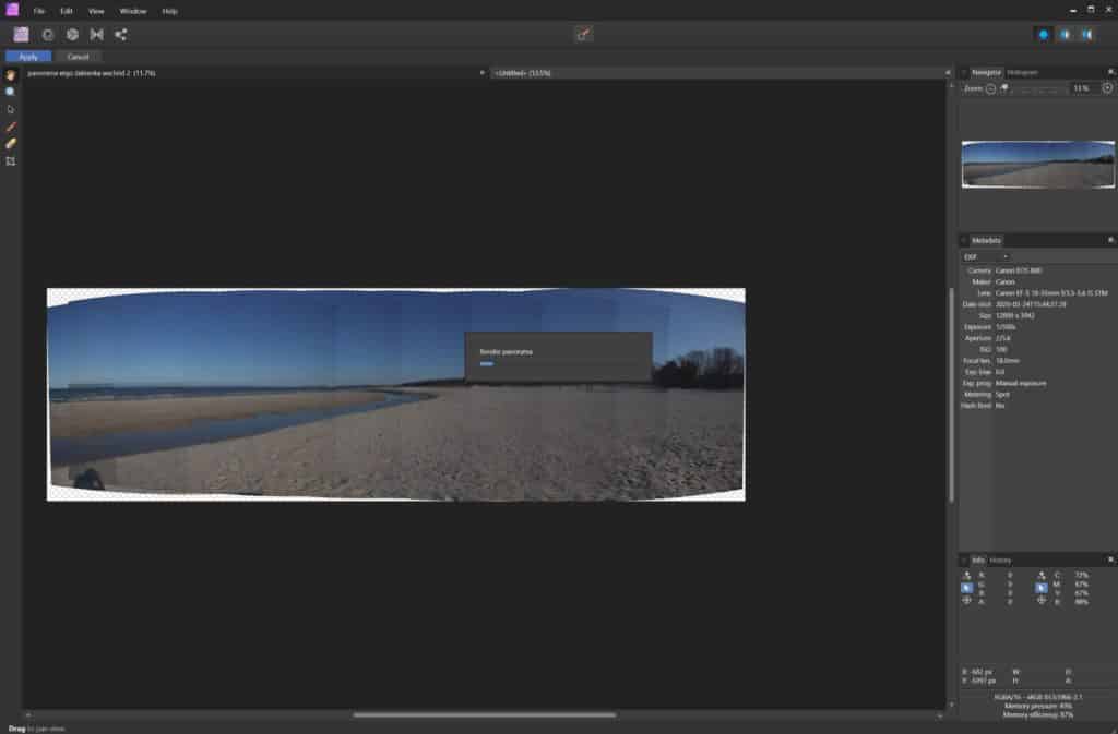 Przygotowywanie zdjęcia panoramicznego