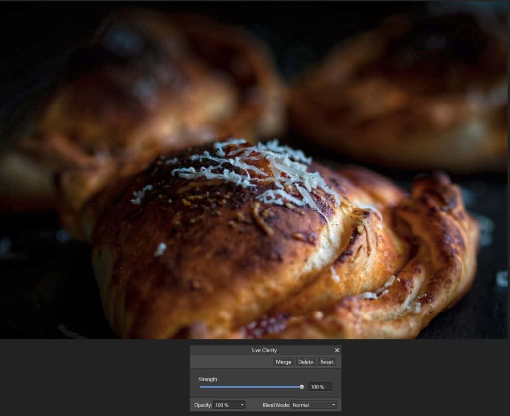 5 sposobów na wyostrzenie zdjęcia Clarity wartość +100 Przejrzystość - Affinity Photo