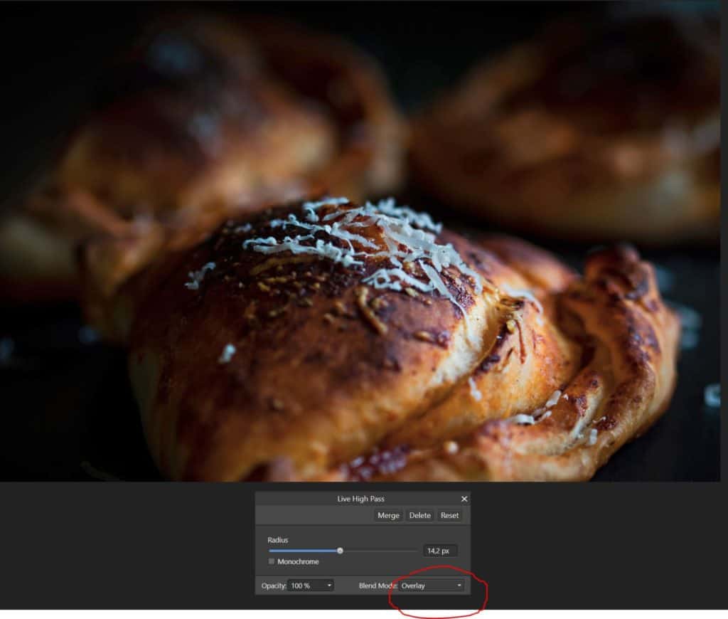 5 sposobów na wyostrzenie zdjęcia- Filtr wysokoprzepustowy - podgląd wyostrzania - Affinity Photo