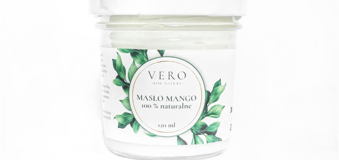Jasna fotografia produktowa typu high key -Vero for nature - masło mango do ciała